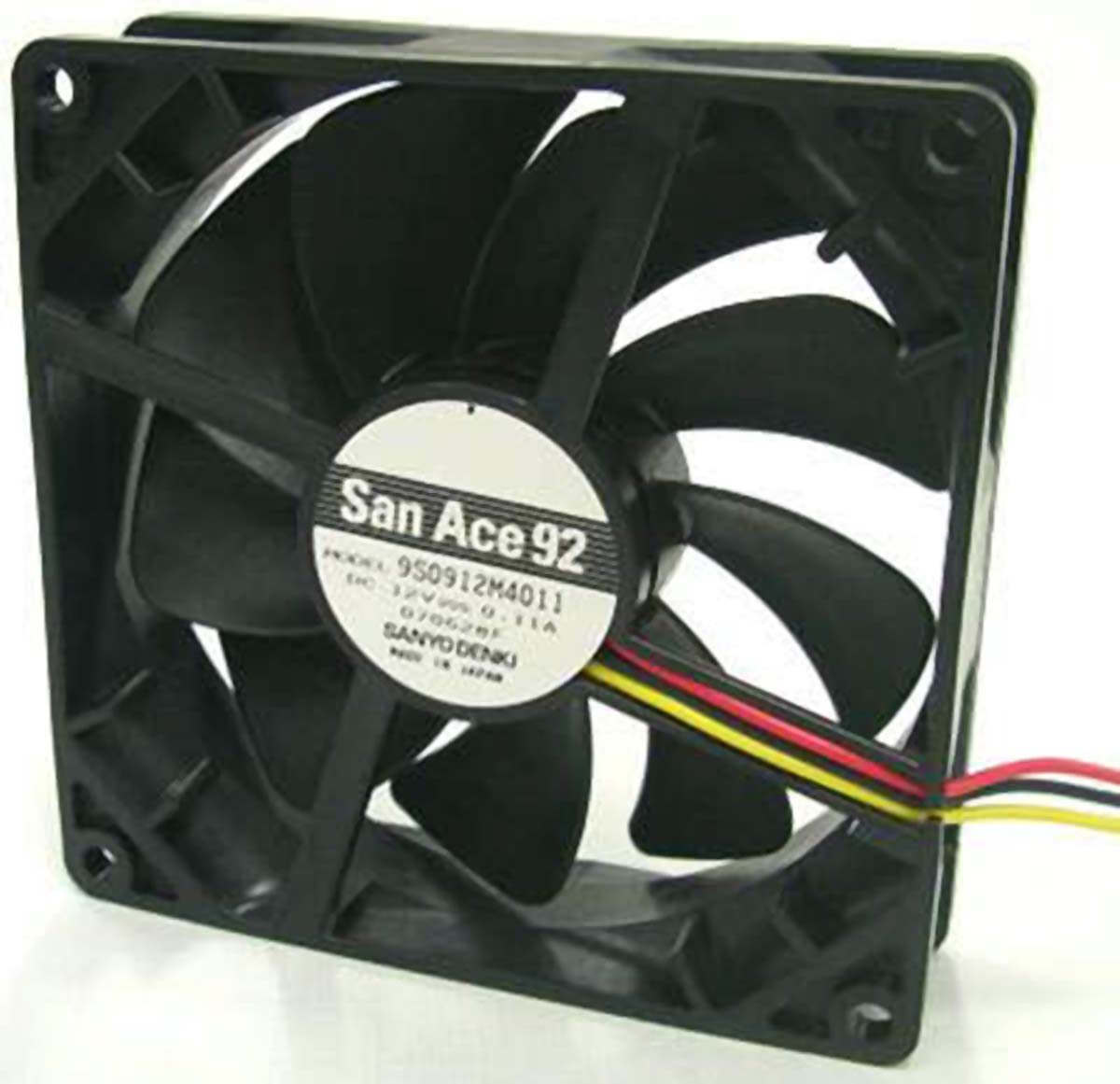 Sanyo Denki San Ace 9S Series Axial Fan, 24 V dc, DC Operation, 76m³/h, 2.16W, 90mA Max, 92 x 92 x 25mm