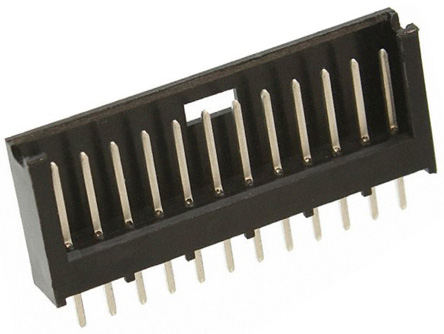 TE Connectivity AMPMODU MOD II Series Straight Through Hole PCB Header, 12 Contact(s), 2.54 mm Pitch, 1 Row, Shrouded