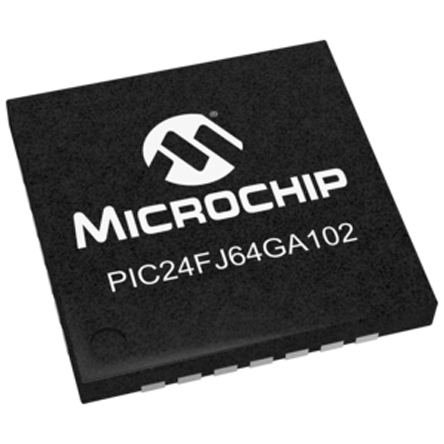 Microchip, 16 bit PIC, PIC24FJ Microcontroller, 32 MHz, 64kB FLASH, 28-Pin QFN