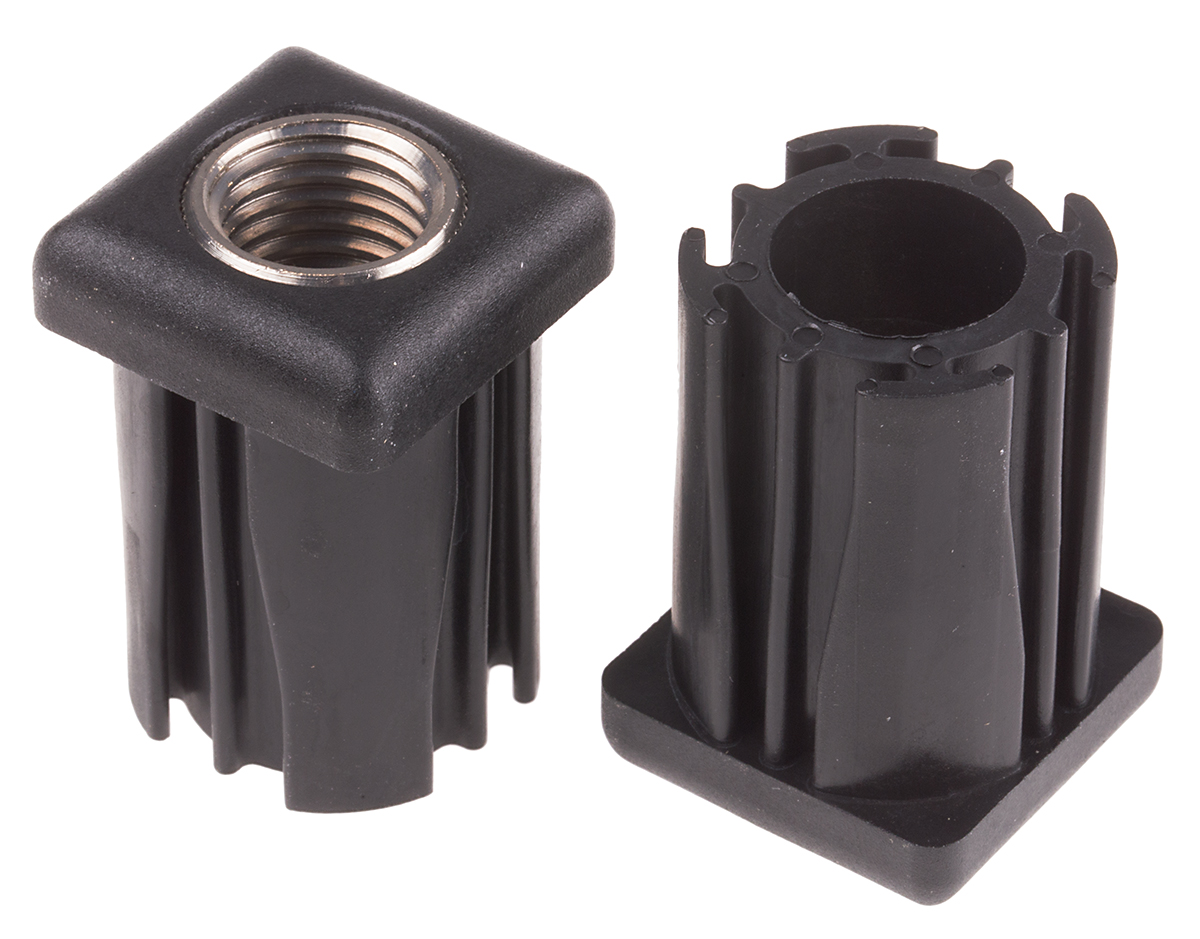 RS PRO Square Nylon Tube Insert, 500kg Static Load Capacity