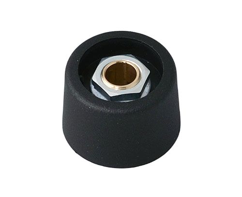 OKW 23mm Black Potentiometer Knob for 6.35mm Shaft Round Shaft, A3123639