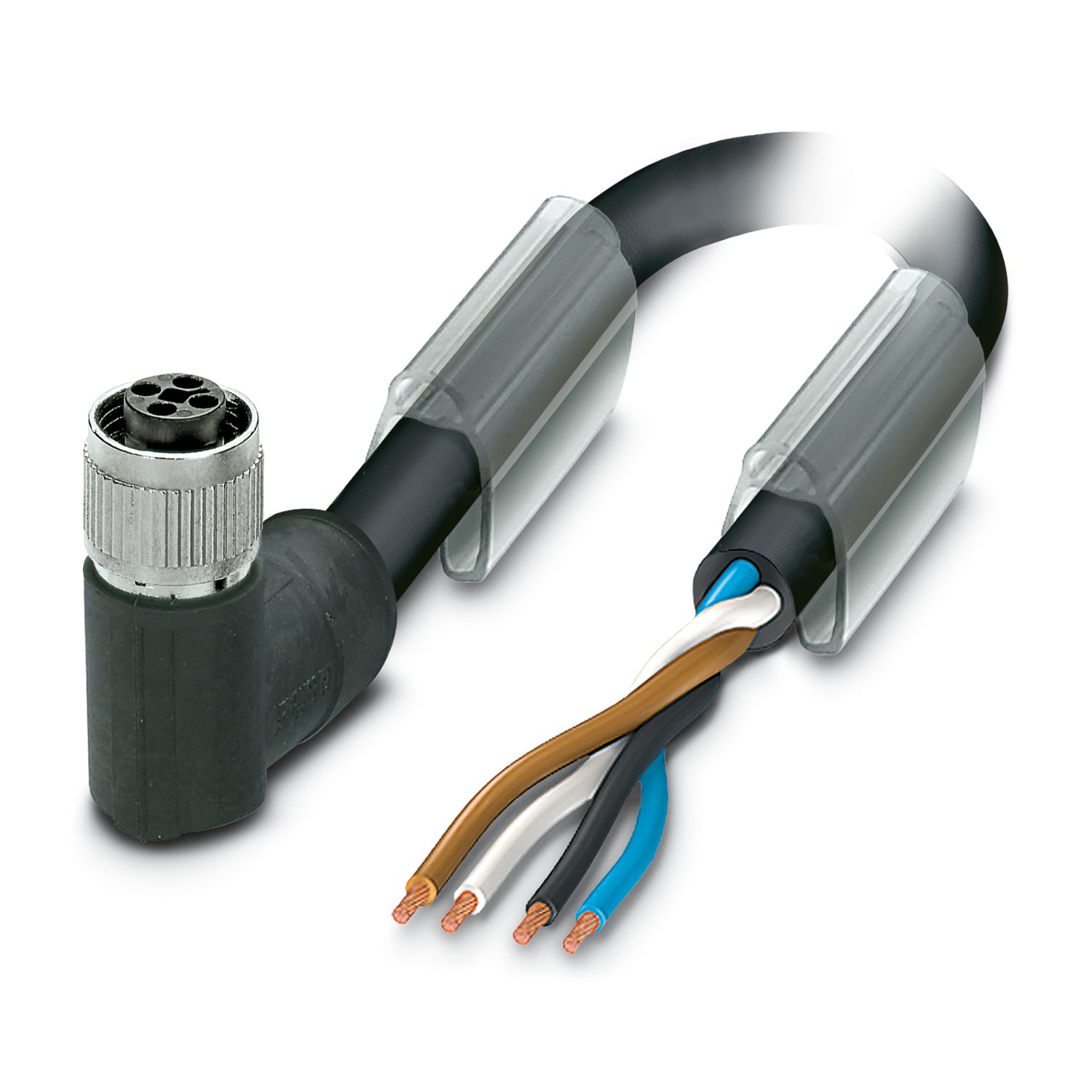 Phoenix Contact 4 way M12 to Female 4 way Free End Sensor Actuator Cable, 5 m