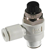 SMC AS Series Threaded Speed Controller, R 1/8 Inlet Port x 6mm Tube Outlet Port