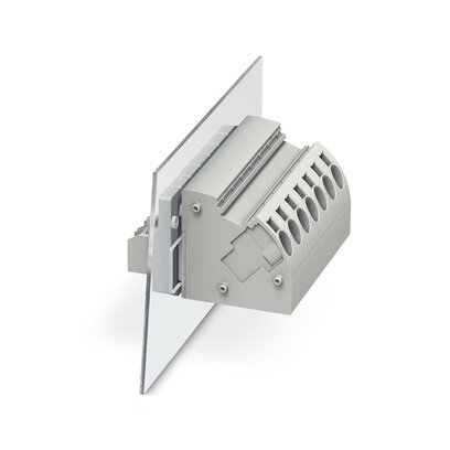 Phoenix Contact 4-POT-SCM/S Series Panel Feed Through Terminal Plug, 2-Contact, 8.1mm Pitch, Panel Mount, 1-Row, Push
