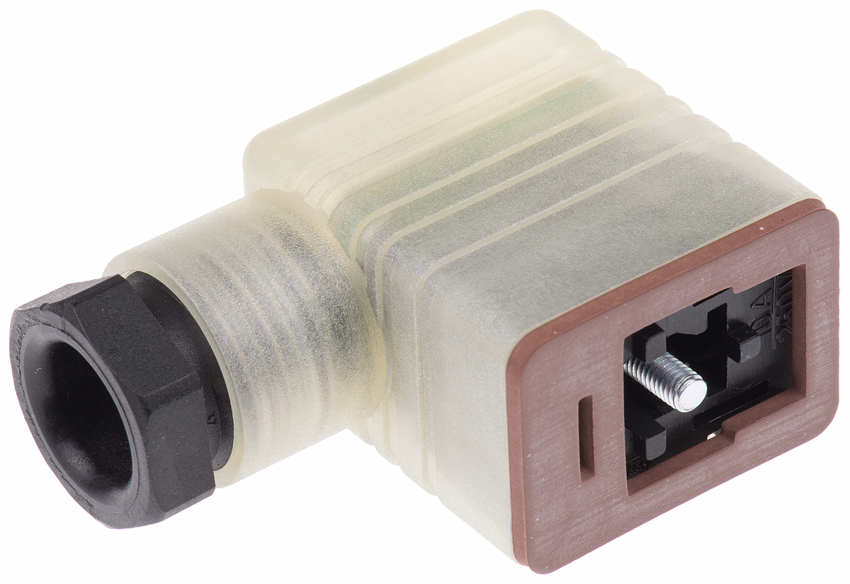 Hirschmann GML 2P+E DIN 43650 B, Female Solenoid Valve Connector with Indicator Light, 24 V Voltage