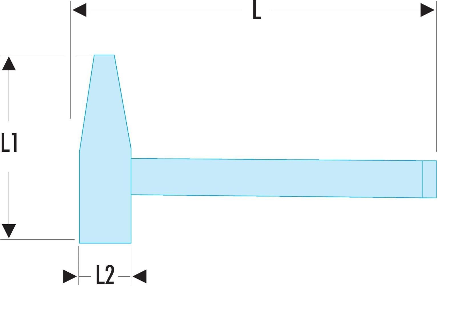 Facom Steel Engineer's Hammer with Hickory Wood Handle, 580g