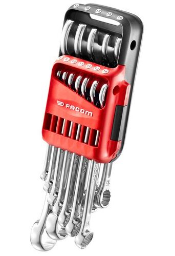 Facom 12-Piece Combination Spanner Set, 7 → 19 mm