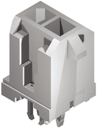 Molex Micro-Fit 3.0 Series Straight Through Hole PCB Header, 2 Contact(s), 3 mm Pitch, 2 Row, Shrouded