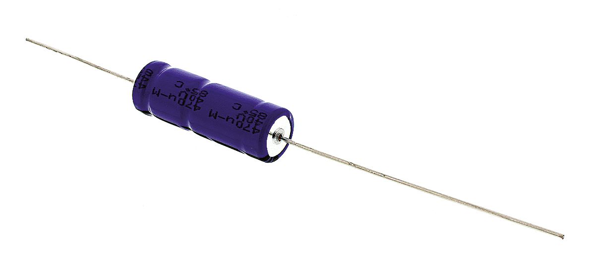 Vishay 470μF Aluminium Electrolytic Capacitor 40V dc, Axial, Through Hole - MAL202117471E3