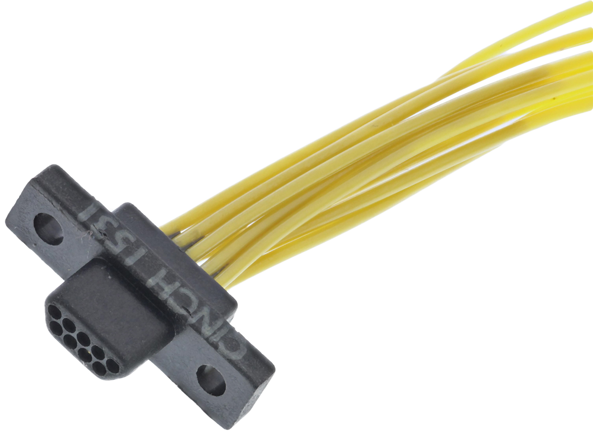 Cinch DCDA 9 Way Cable Mount D-sub Connector Plug, 1.27mm Pitch