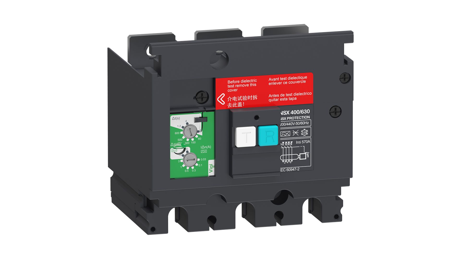Schneider Electric 240 → 440V ac Earth Leakage Add-on Protection Module Circuit Trip for use with ComPacT