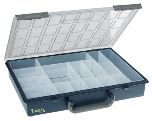 Raaco 15 Cell Blue PP Compartment Box, 57mm x 338mm x 261mm