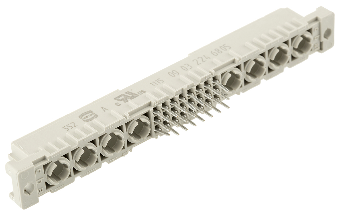 HARTING 24 + 8 Way 2.54mm Pitch, Type M Class C2, 3 Row, Straight DIN 41612 Connector, Socket