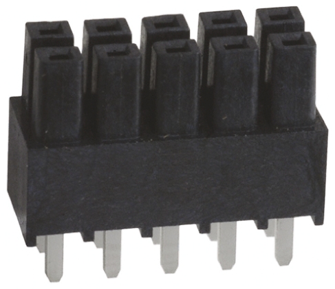 Samtec IPS1 Series Straight Through Hole Mount PCB Socket, 10-Contact, 2-Row, 2.54mm Pitch, Through Hole Termination