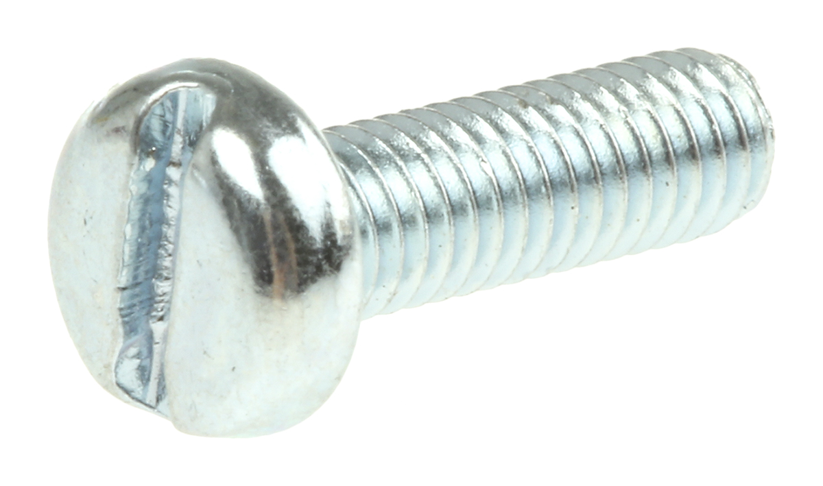 RS PRO Slot M3 Pan Steel Machine Screws DIN 85 x 10.0mm
