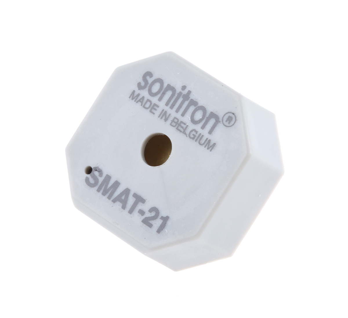 Sonitron 90dB Through Hole Continuous External Piezo Buzzer, 21 x 21 x 9.5mm, 0V ac Min, 30V ac Max
