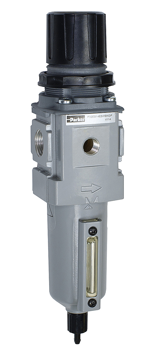 Parker P32 Metal Filter Regulator, 5μm, G 1/2, Automatic, 8 bar
