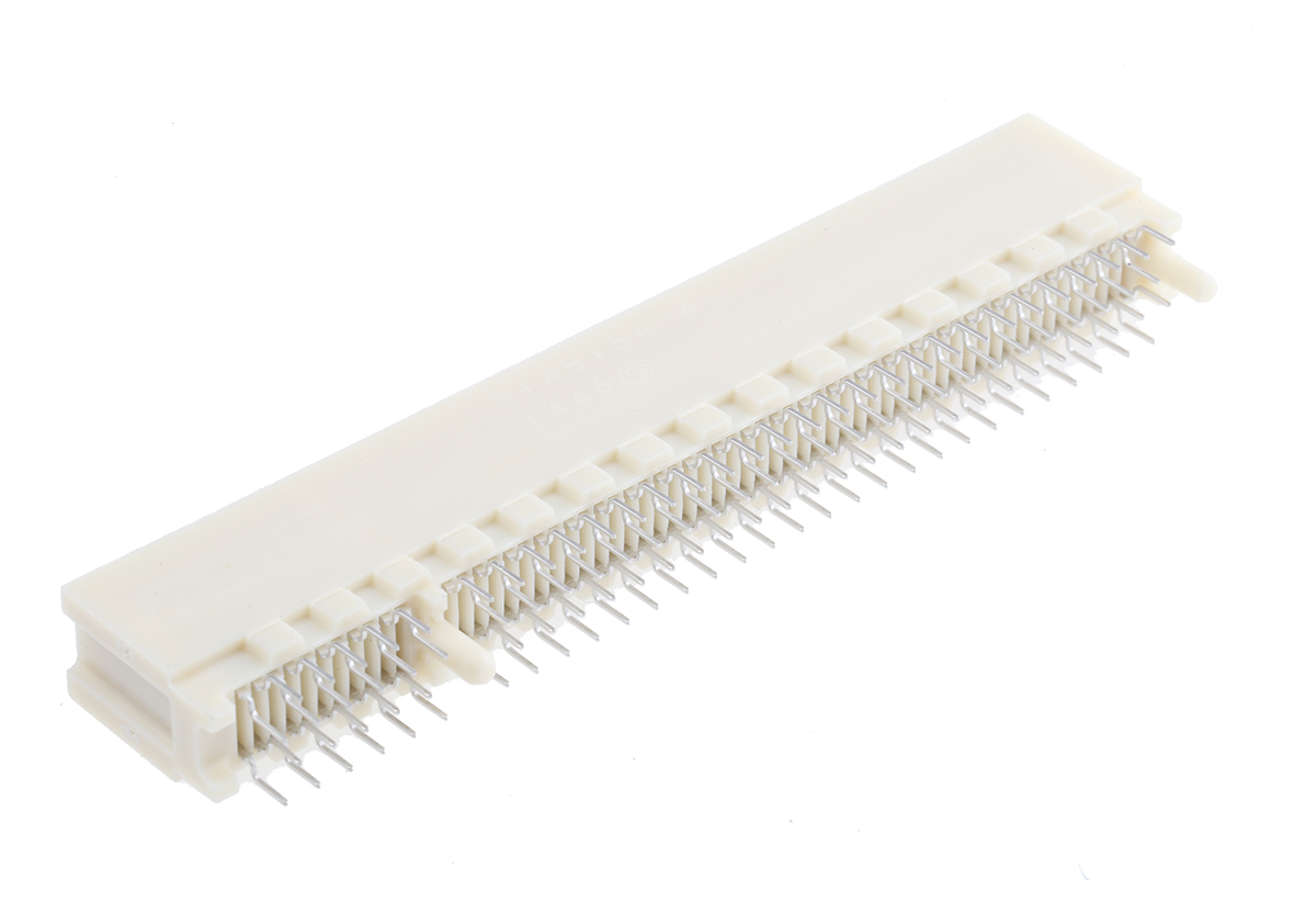 TE Connectivity Female Edge Connector, Through Hole Mount, 120-Contacts, 1.27mm Pitch, 2-Row, Solder Termination