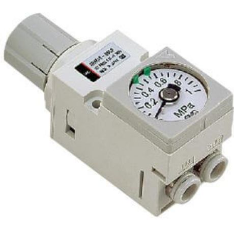 SMC 4 mm Tubing Pneumatic Regulator - 0.5bar to 7bar, 10bar max. input