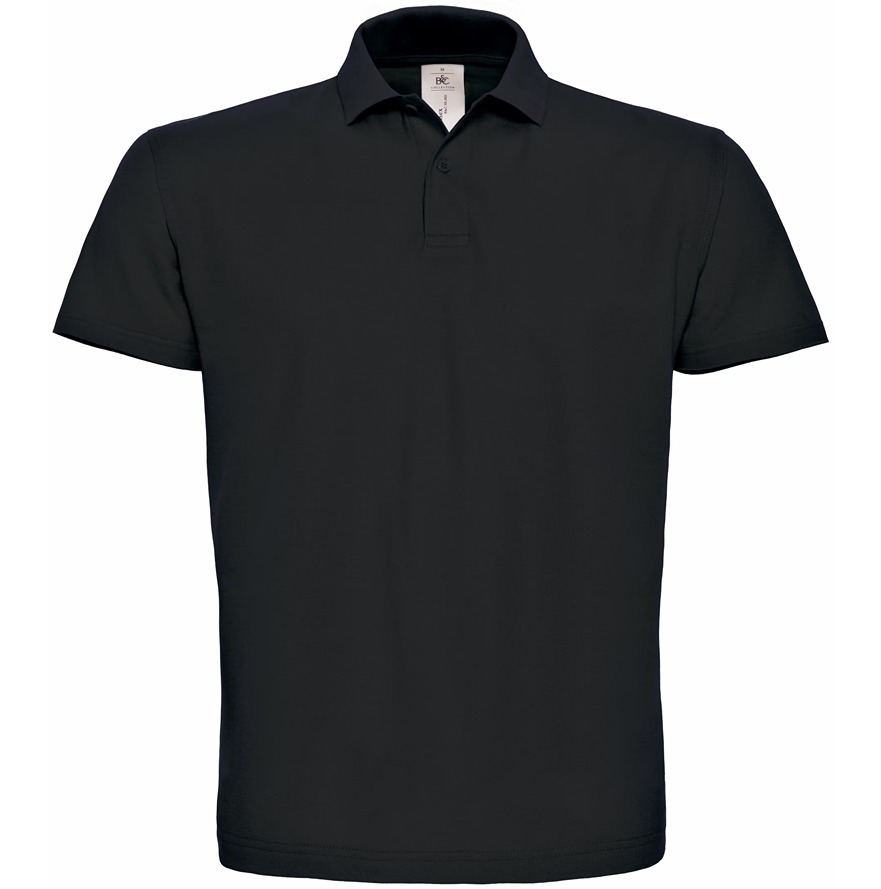 KARIBAN CGPUI10 Black 100% Cotton Polo Shirt, UK- L, EUR- L