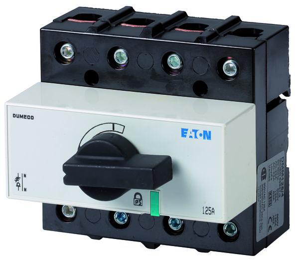 Eaton 4 Pole Surface Mount Isolator Switch - 125A Maximum Current, 59kW Power Rating, IP20