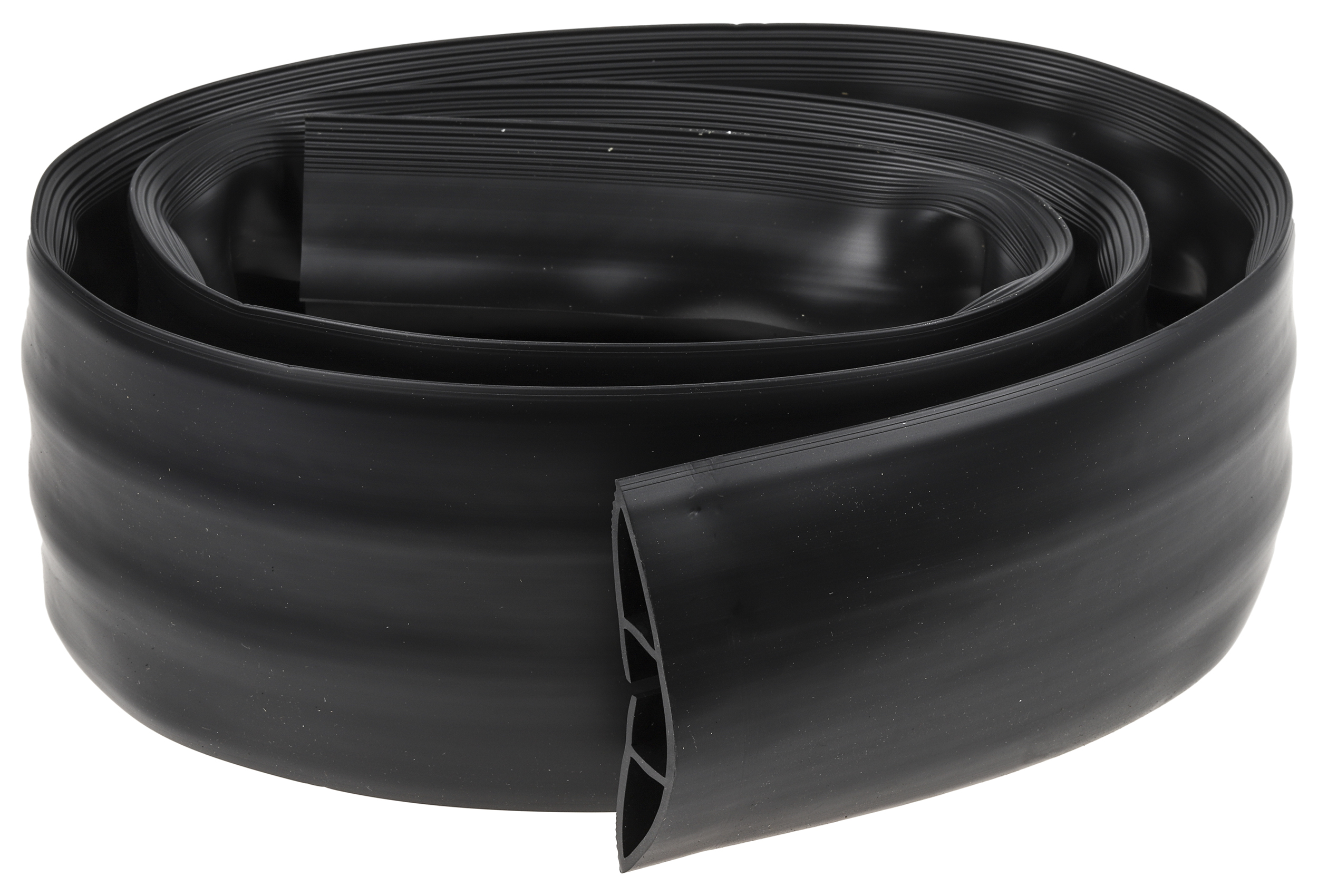 RS PRO 1.83m Black Cable Cover in PVC, 29.4mm Inside dia.