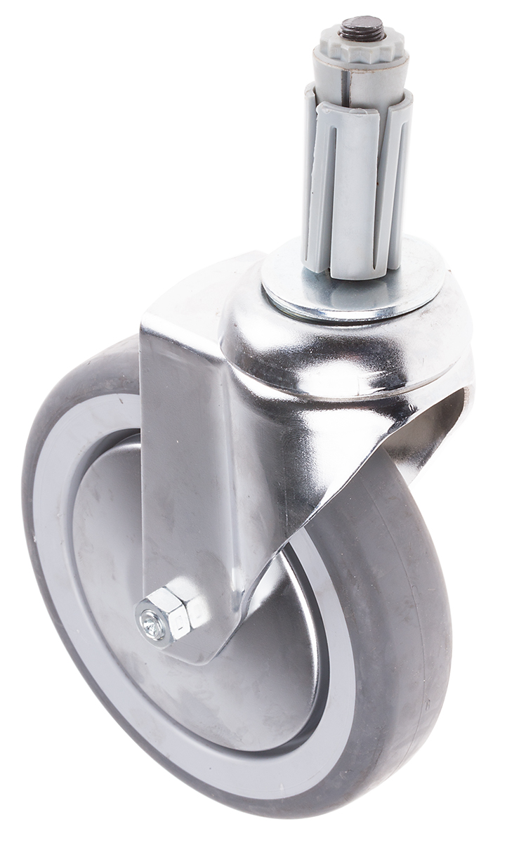 RS PRO Swivel Castor Wheel, 100kg Capacity, 125mm Wheel