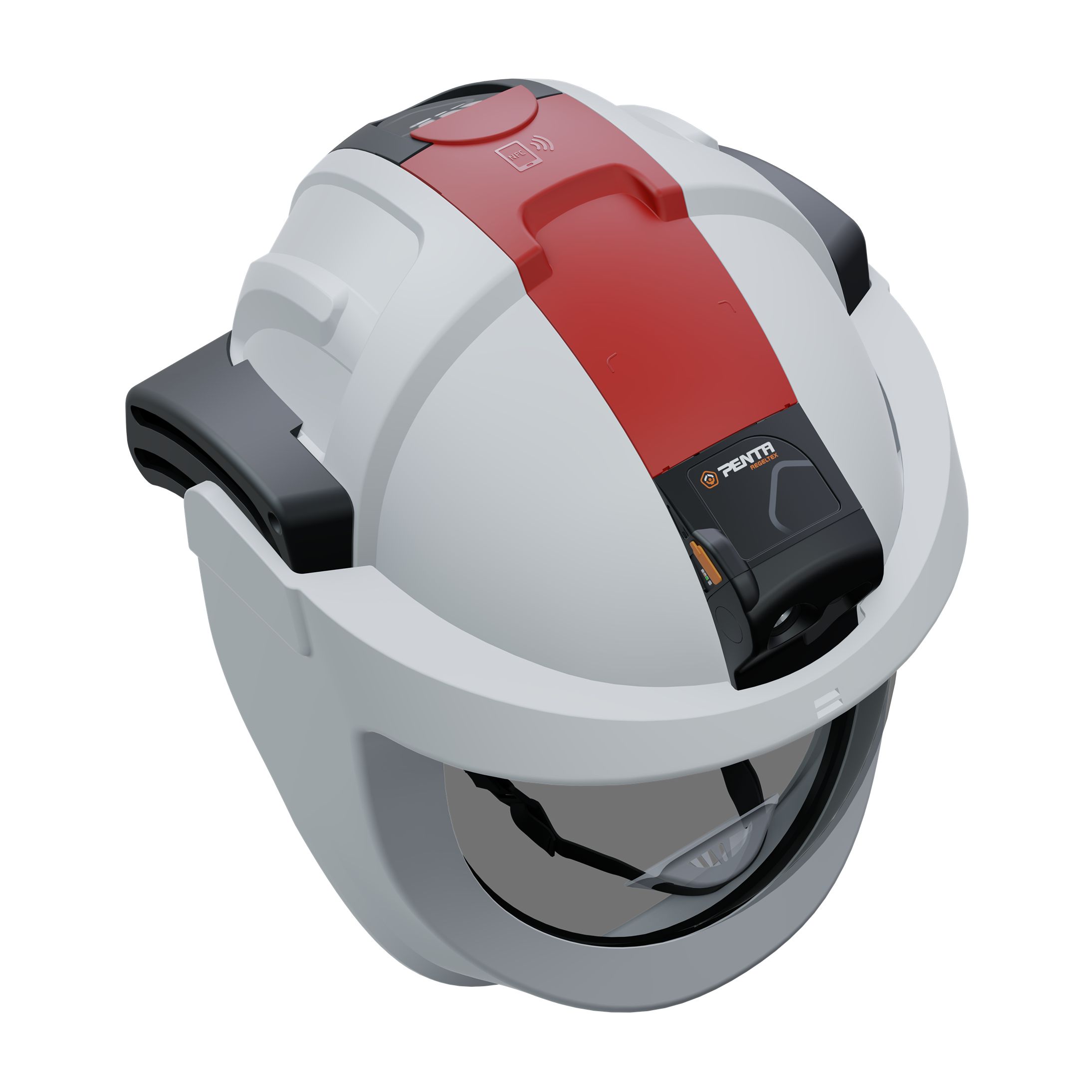 Penta Visarc White Hard Hats with Chin Strap, Adjustable