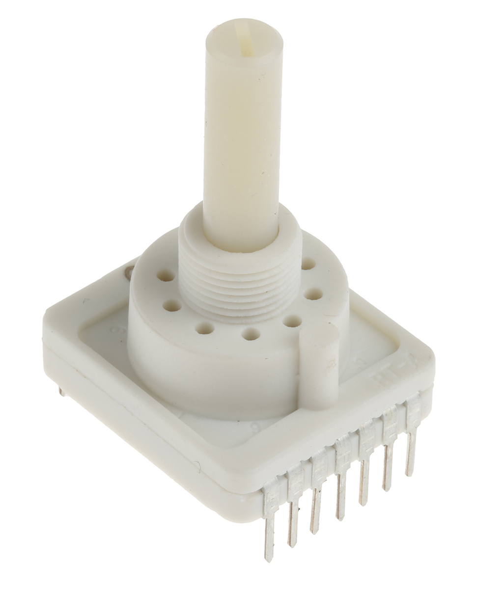 C & K, 10 Position, BCD SPST Rotary Switch, 150 mA @ 60 V dc, Through Hole