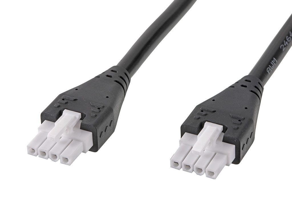 Molex 4 Way Female Mini-Fit Jr. to 4 Way Female Mini-Fit Jr. Wire to Board Cable, 1m