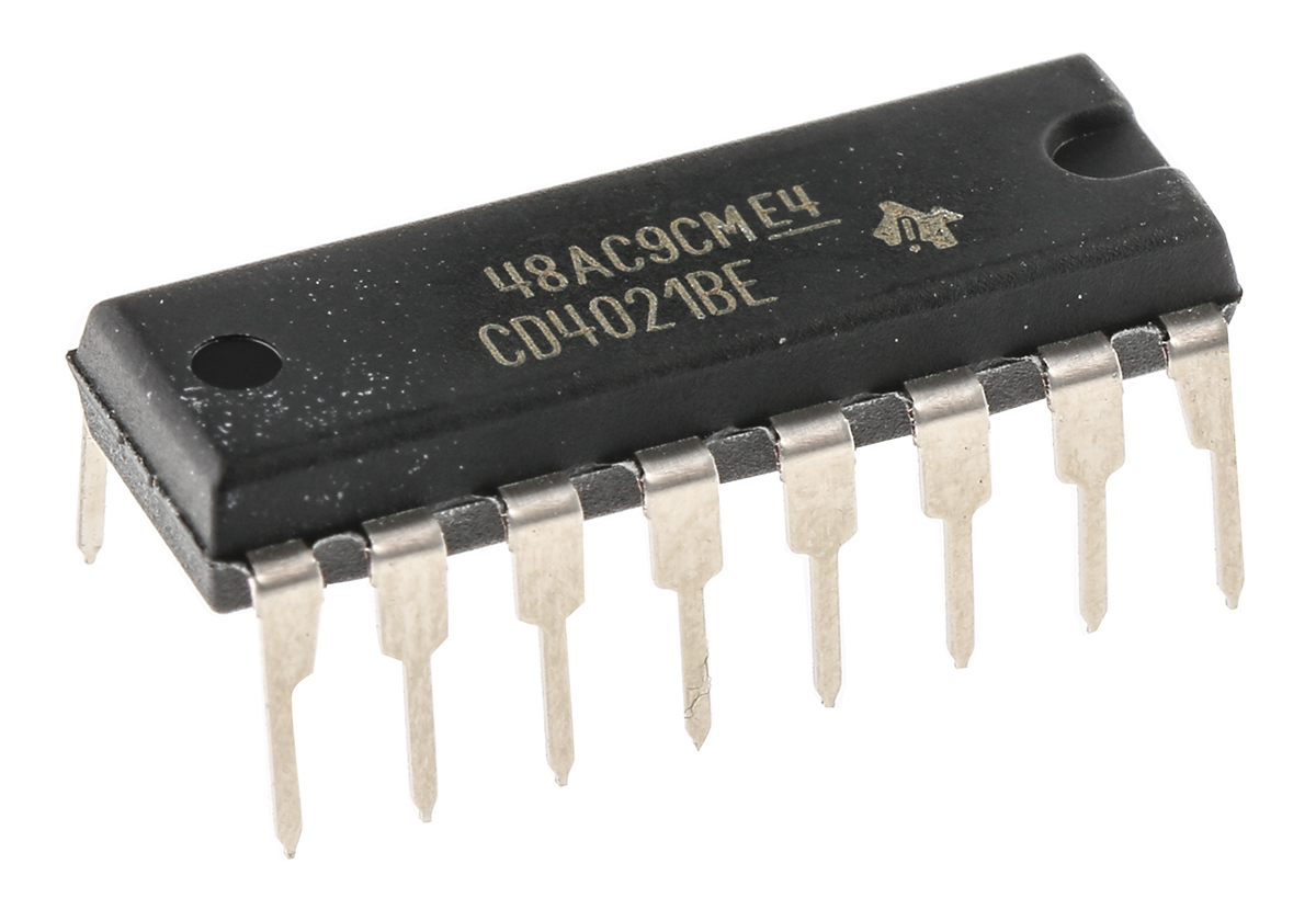 Texas Instruments CD4021BE 8-stage Through Hole Shift Register, 16-Pin PDIP