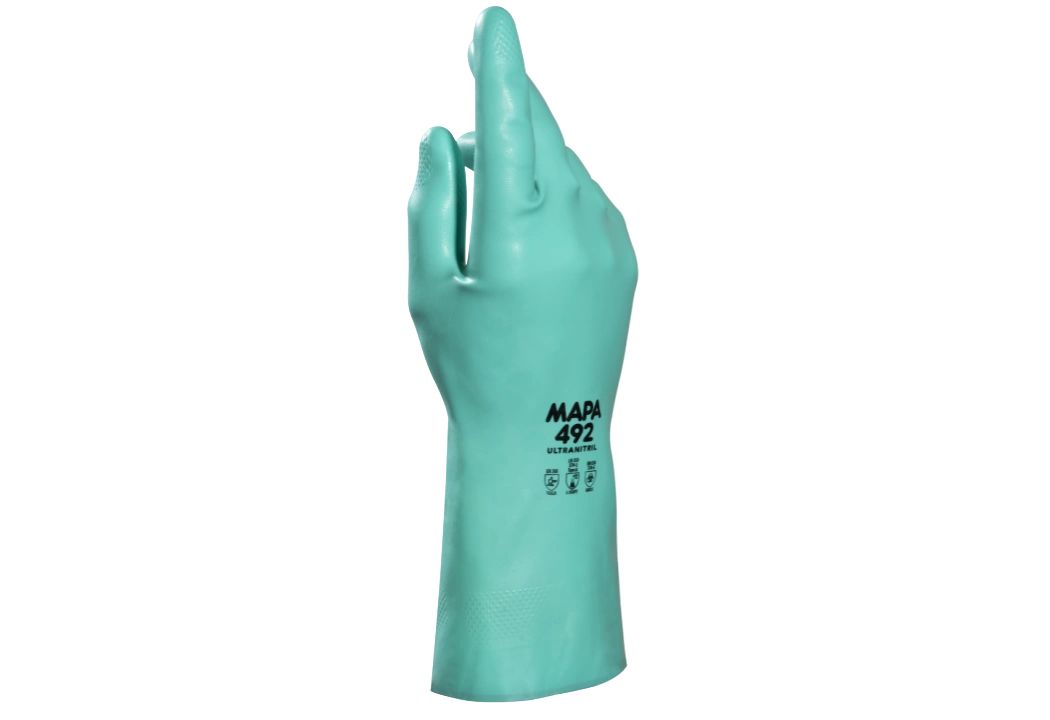 Mapa ULTRANITRIL 492 Green Nitrile Glove, Size 6