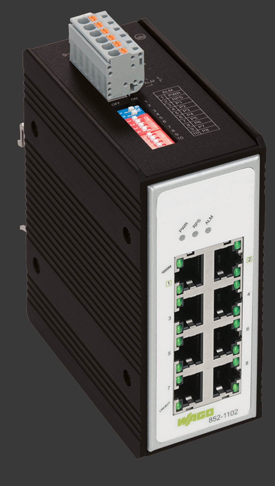 WAGO Unmanaged 8 Port Industrial Ethernet Switch RJ-45