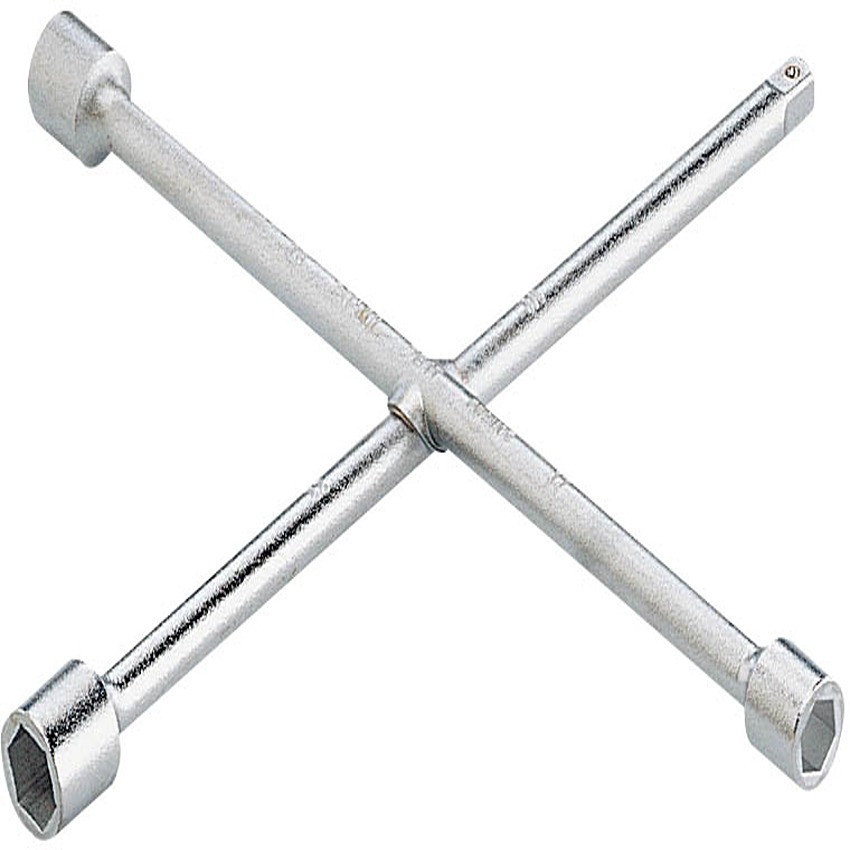 SAM Steel 4-way Cross Wrench, 17 mm, 19 mm, 22 mm Capacity