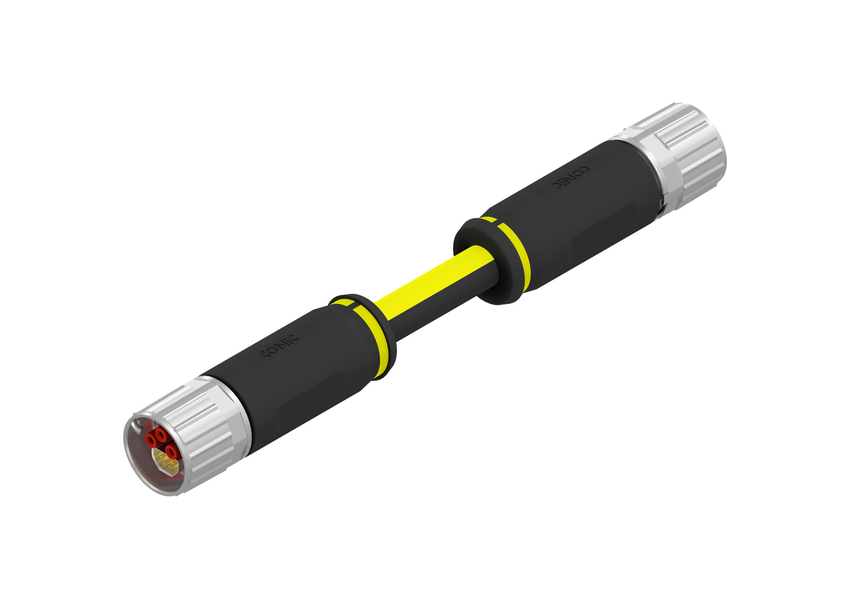 CONEC Connector, 7 Contacts, Cable, B17 Connector, Socket, Female, IP65, IP67, 57-25 Series