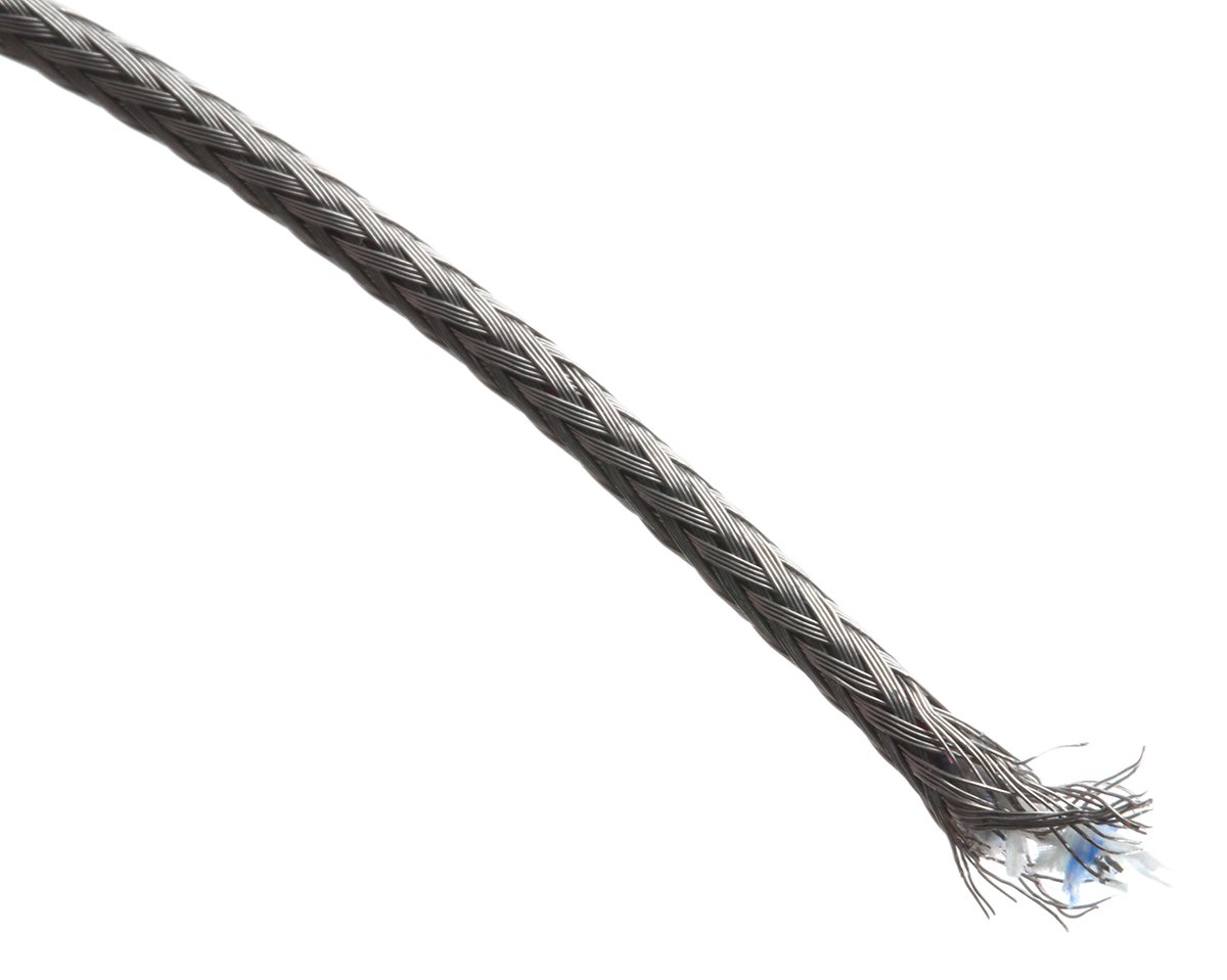 RS PRO Type K Thermocouple Cable/Wire, 10m, Unscreened, Glass Fibre Insulation, +350°C Max, 7/0.2mm