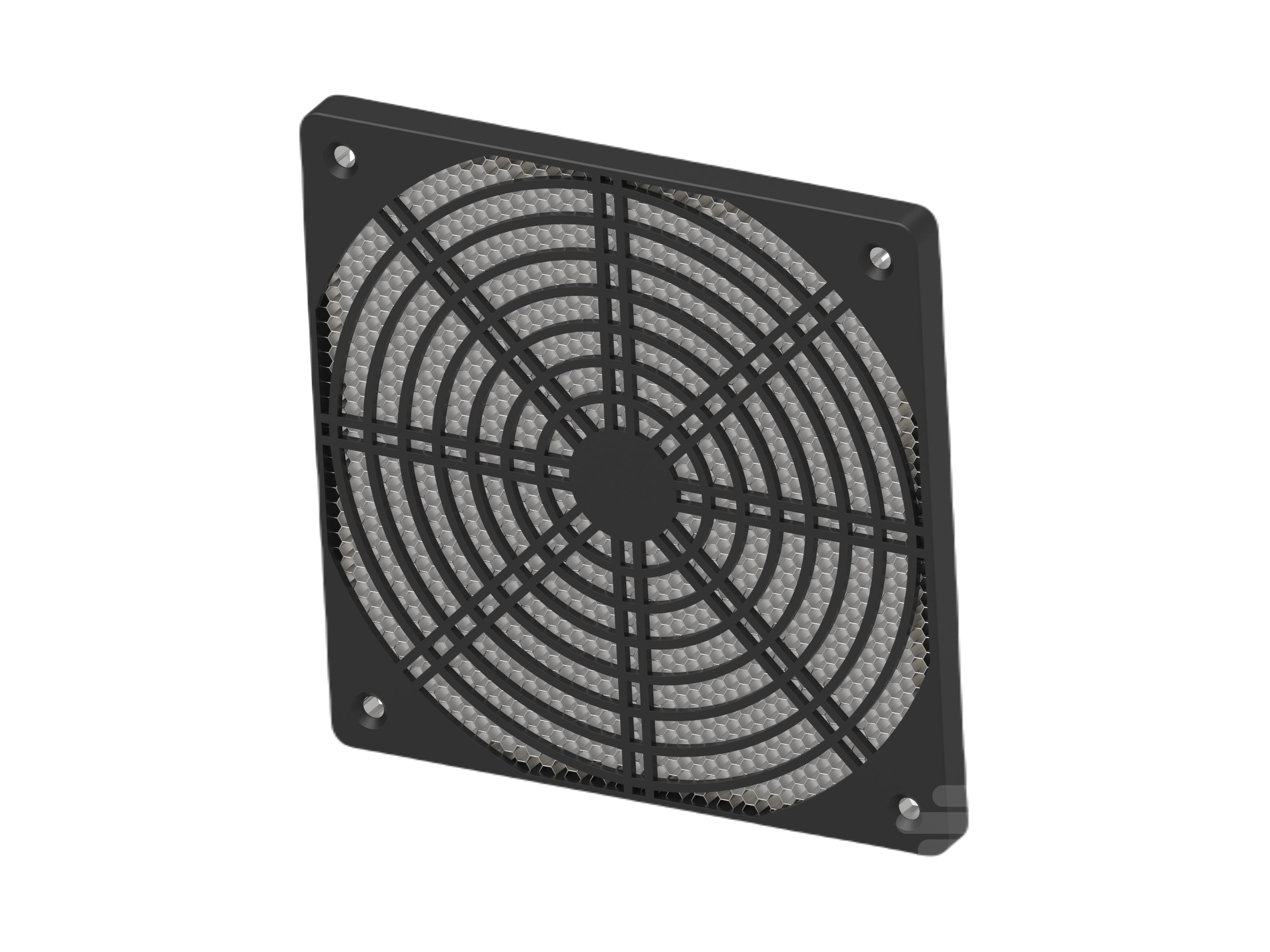 TE Connectivity Black ABS Vent Grille, 140 x 140mm
