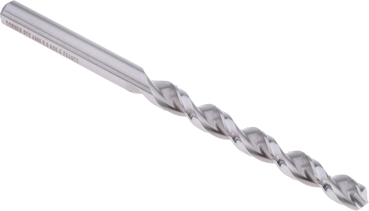 Dormer A900 Series HSCo Twist Drill Bit, 6mm Diameter, 93 mm Overall