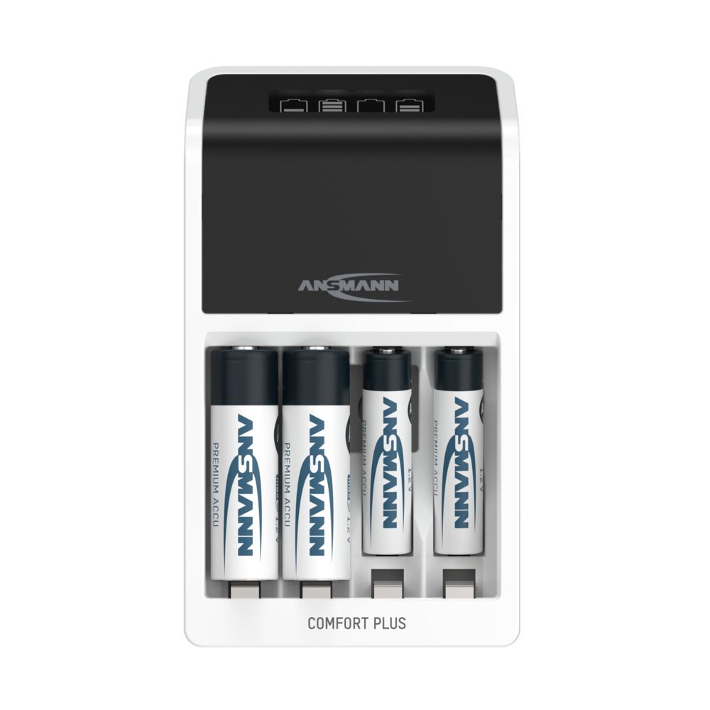 Ansmann 1001-0094-44-520 Battery Charger For NiMH 9V, AA, AAA 4 Cell with UK plug