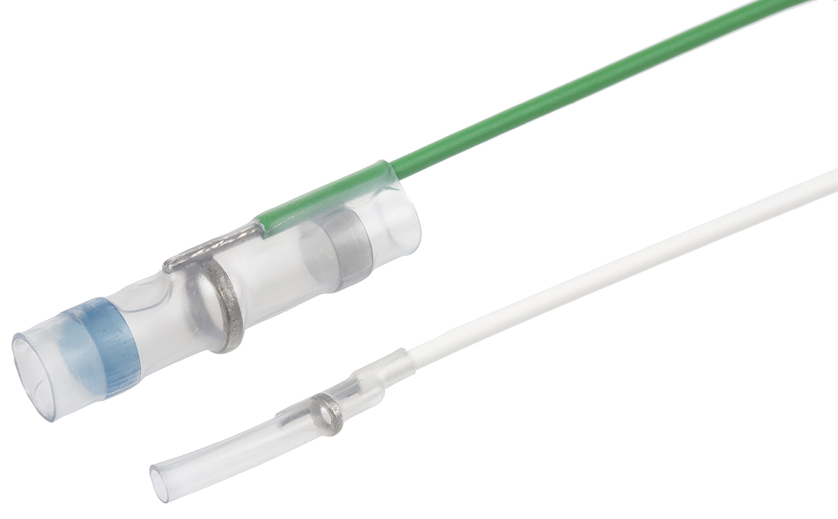 TE Connectivity Transparent Polyolefin Solder Sleeve 33mm Length 2.3 → 4.5mm Cable Diameter