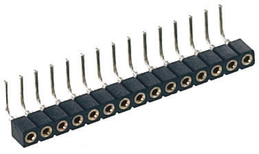 8 Way Preci-Dip Right Angle Through Hole 2mm SIL Socket, Solder, 3A 100 V ac, 150 V dc