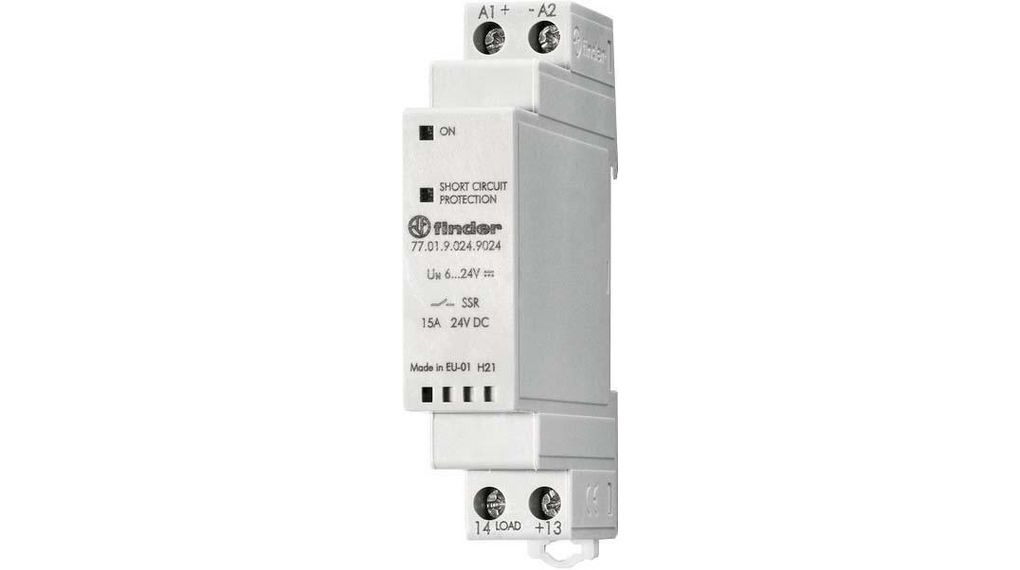 Finder 77 Series Solid State Relay, 160 A Load, DIN Rail Mount, 24 V ac/dc Load, 32 V ac/dc Control