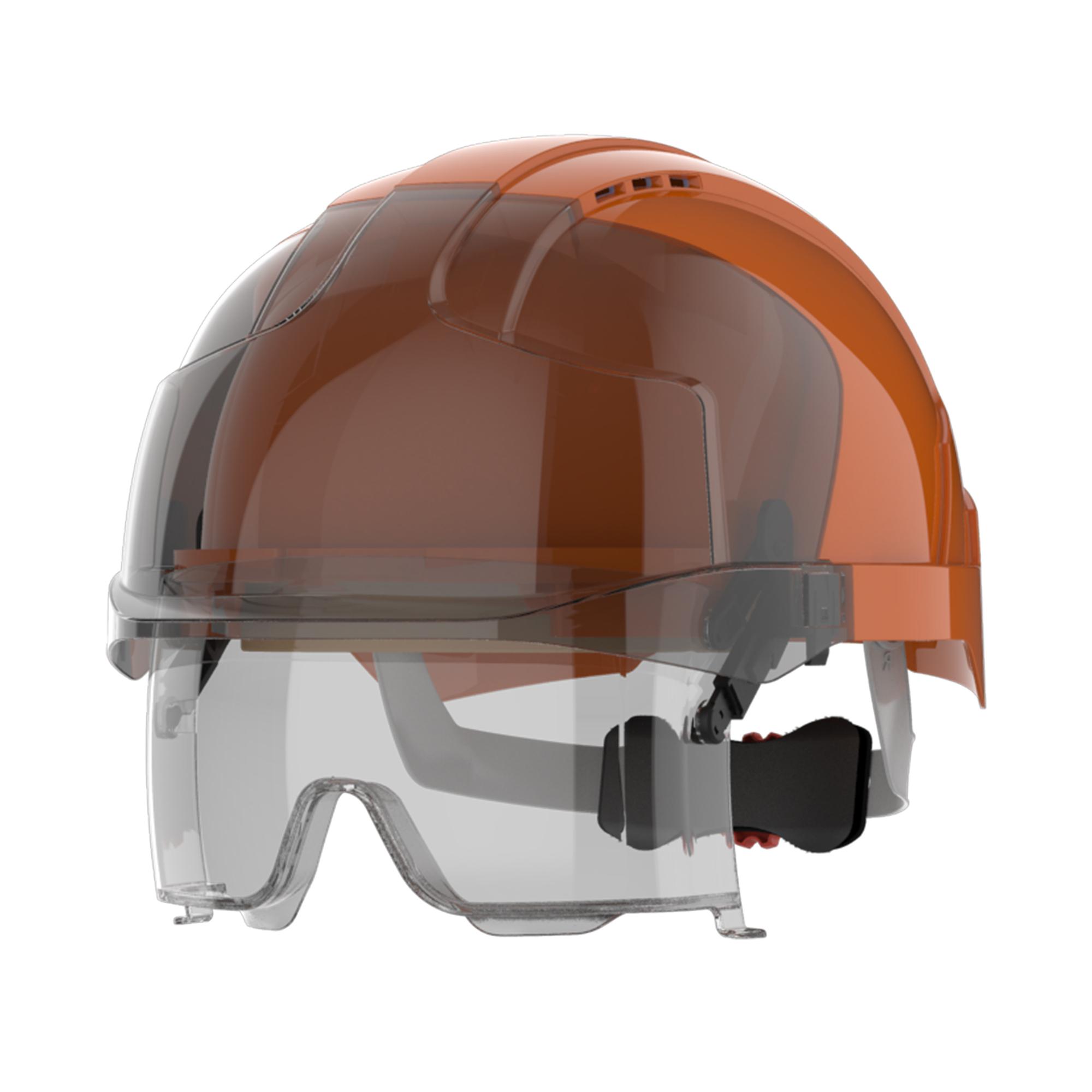 JSP EVOVISTAlens Orange Safety Helmet, AdjustableVentilated