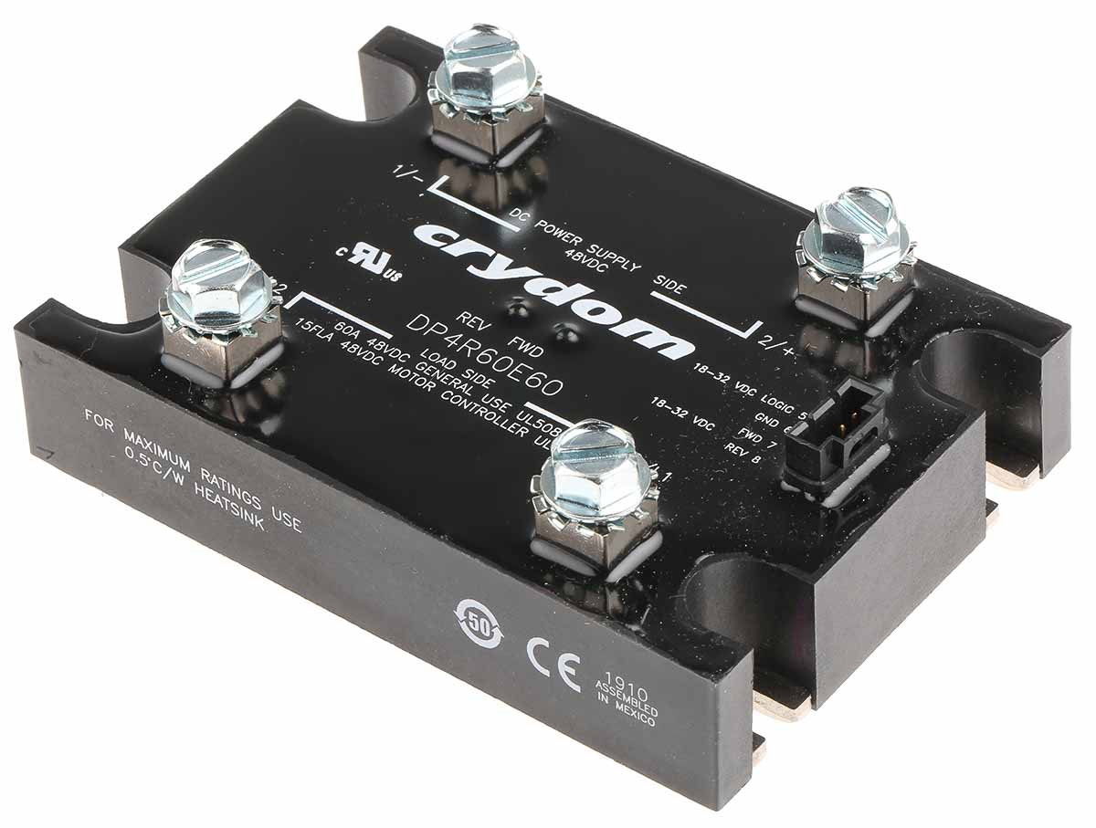 Sensata Crydom DP Series Solid State Relay, 60 A Load, Panel Mount, 48 V dc Load, 32 V dc Control