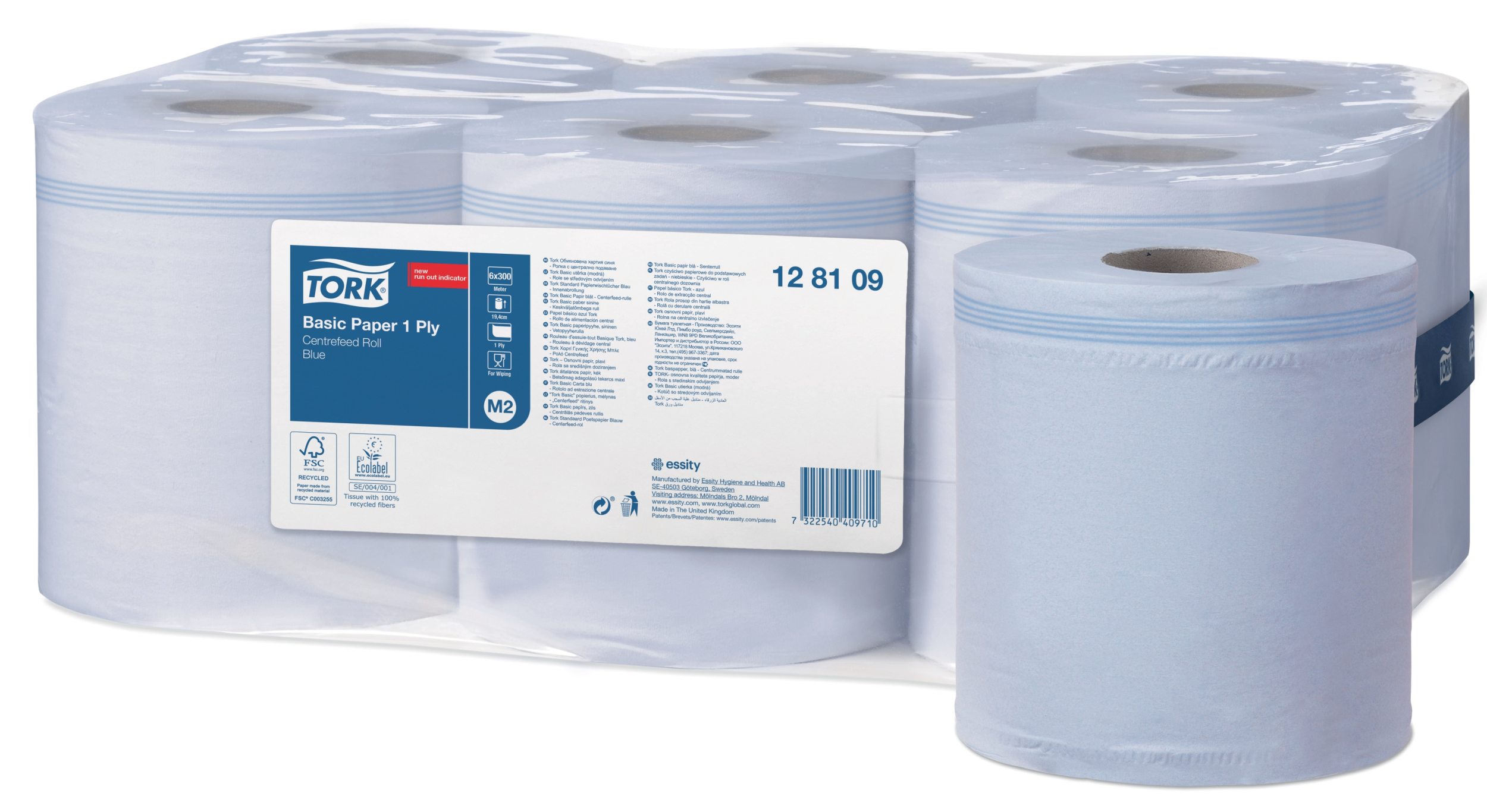 Tork Rolled Blue Paper Towel, 300000 x 180mm