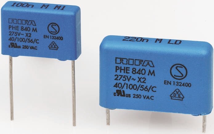 KEMET PHE840 Metallised Polypropylene Film Capacitor, 275 V ac, 760 V dc, ±20%, 47nF, Through Hole