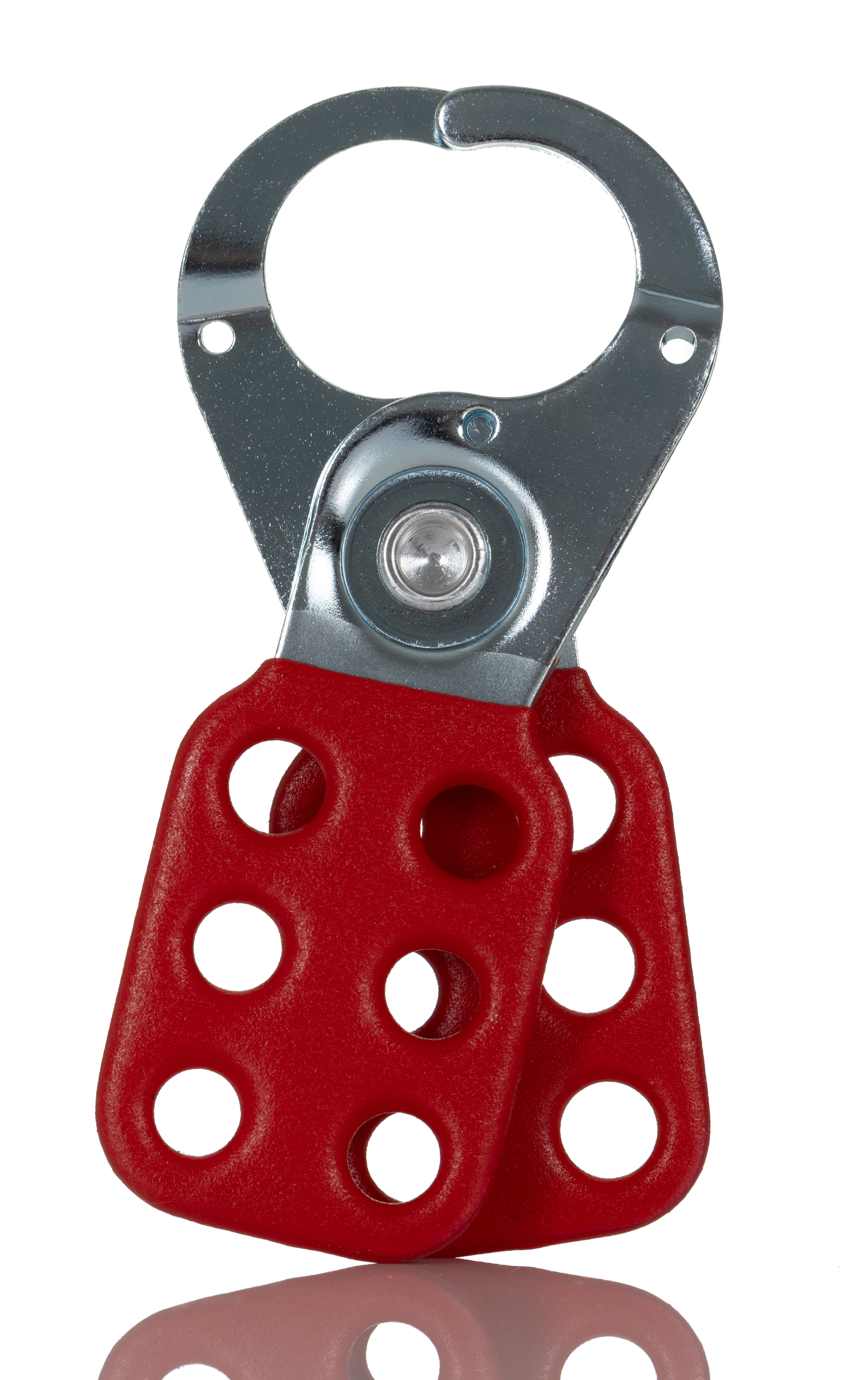 RS PRO Red 6-Lock Steel Hasp Lockout, 25mm Shackle, 25mm Attachment