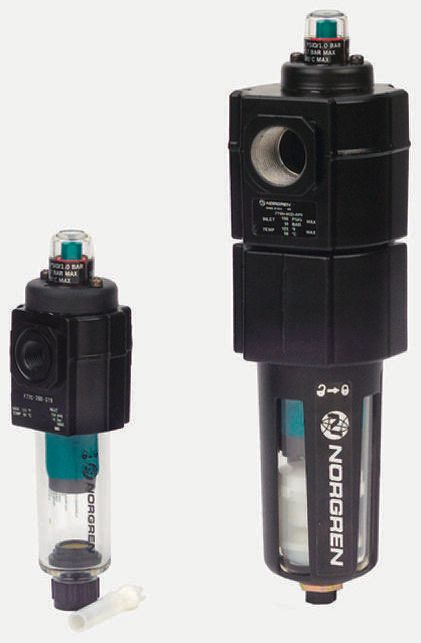 Norgren F72C series 0.01μm G 3/8 10 bar Pneumatic Filter with Semi Automatic drain