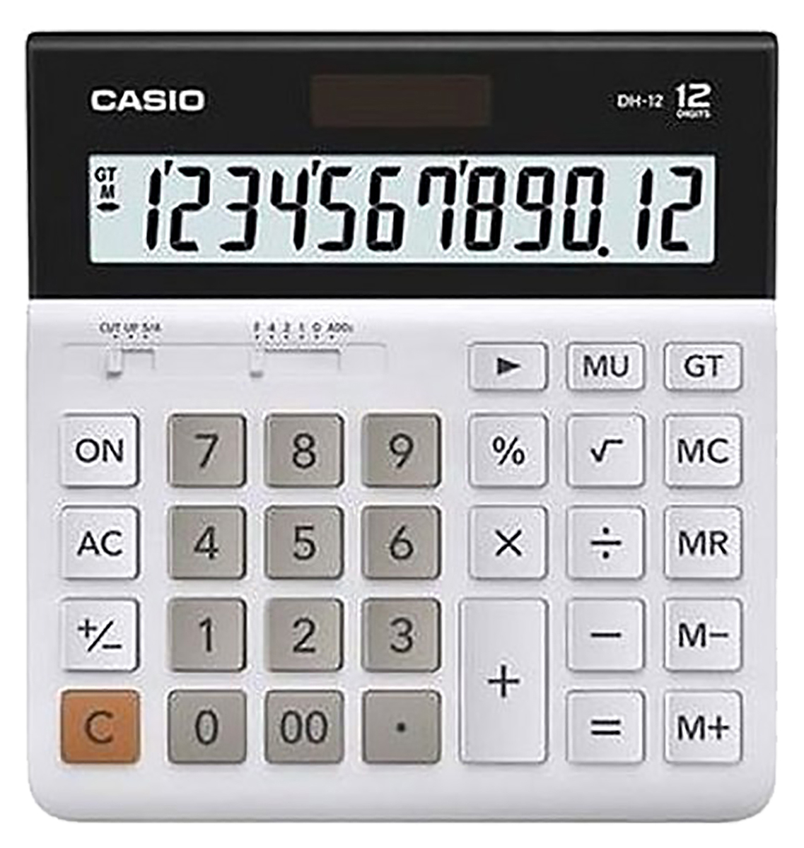 Casio MH-12 Battery & Solar Powered Desktop Calculator