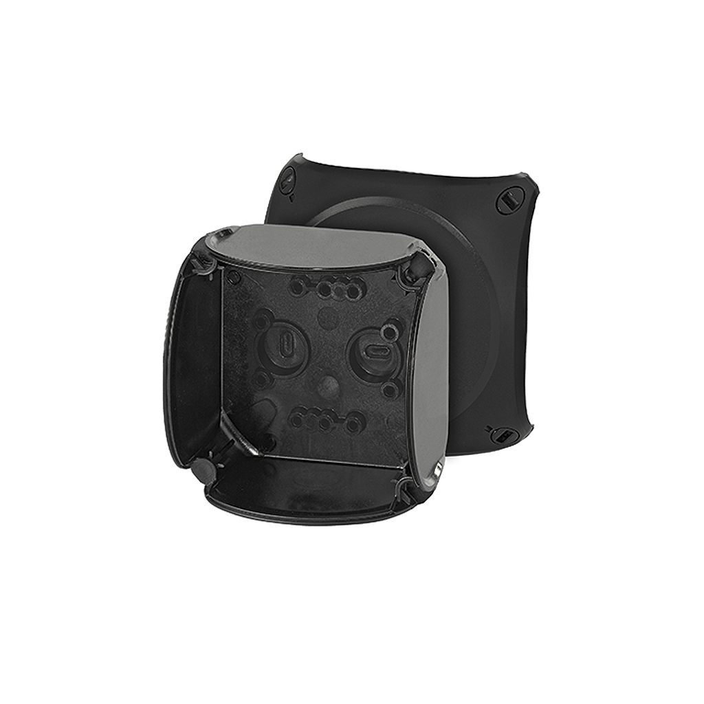 HENSEL Black Polycarbonate Junction Box, IP66, IP67, 93 x 93 x 62mm
